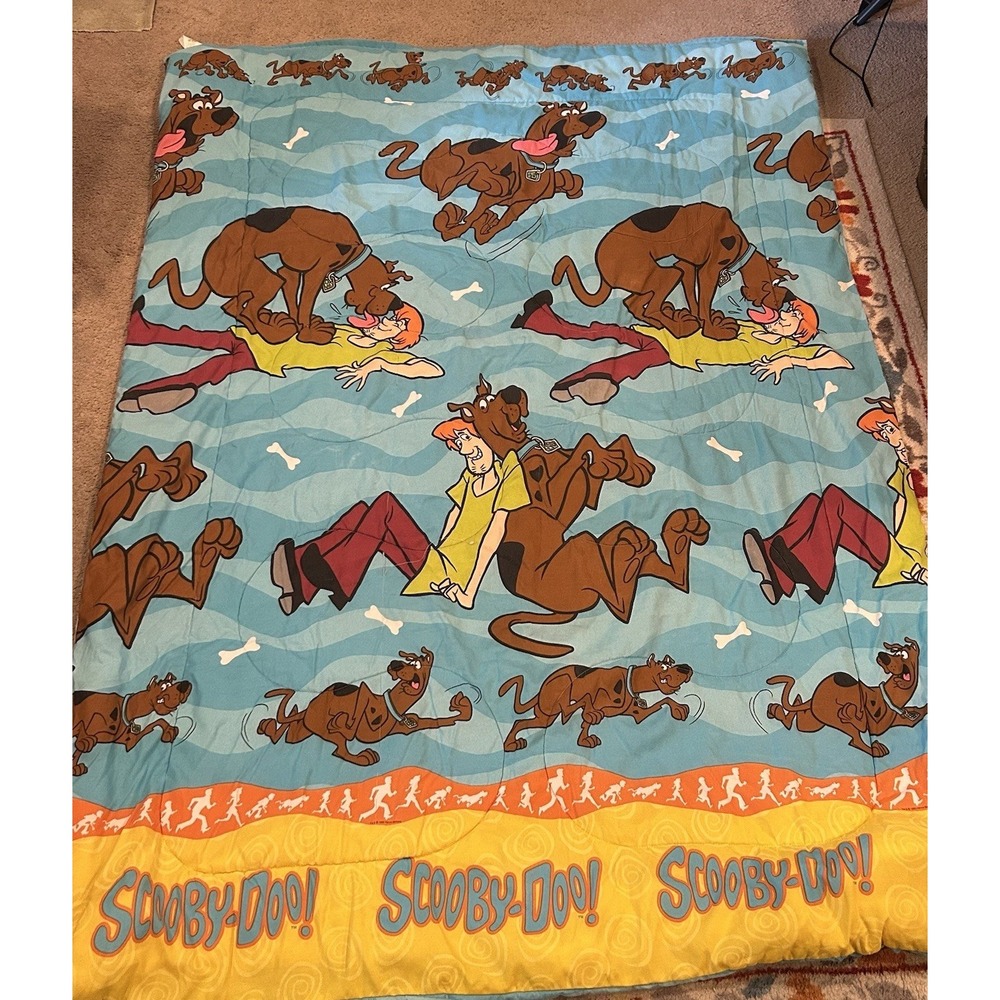 Scooby-Doo Twin Comforter 1998 62" X 86" Nice! Vintage Dan River Inc USA Made!